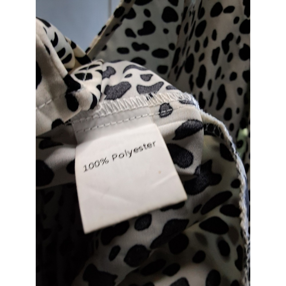 PRETTYGARDEN Womens Dalmatian Short Sleeve Romper White Black Size M - Picture 5 of 6